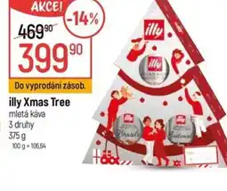 Globus Illy xmas tree mletá káva nabídka