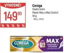 Globus Corega fixační krém Power Max a Max Control nabídka