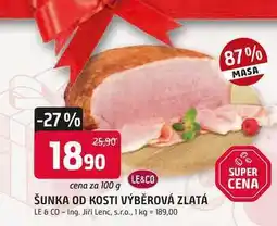 Trefa LE&CO ŠUNKA OD KOSTI VÝBĚROVÁ 100g nabídka