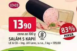 Trefa LE&CO SALAM S KAPIÍ 100g nabídka