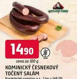 Trefa KOMINICKÝ ČESNEKOVÝ TOČENÝ SALÁM 100g nabídka