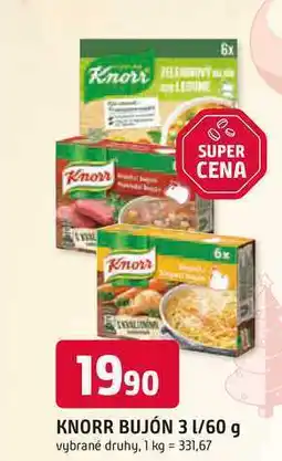 Trefa KNORR BUJÓN 3 l/60 g vybrané druhy nabídka