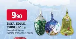 Trefa ŠIŠKA, KOULE, ZVONEK 12,5 g čokoládová figurka nabídka