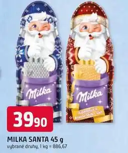 Trefa MILKA SANTA 45 g vybrané druhy nabídka