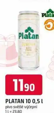 Trefa Platan 10° světlé výčepní pivo 0,5 l 0.5l nabídka