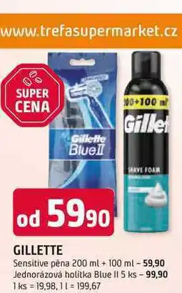 Trefa GILLETTE Sensitive pěna 200 ml + 100 ml nabídka