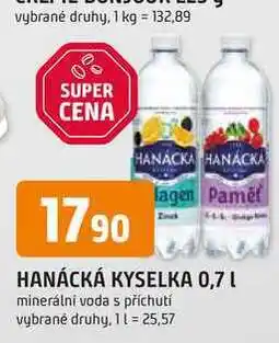 Trefa HANÁCKÁ KYSELKA 0,7L minerální voda s příchutí nabídka