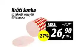 ZEMAN Krůtí šunka tř. jakosti: nejvyšší 90% masa, 100 g nabídka