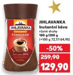 Kaufland JIHLAVANKA Instantní káva nabídka