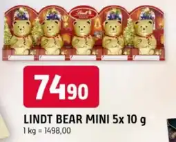 Trefa Lindt bear mini nabídka