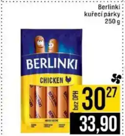 Jip Berlinki: kuřecí párky nabídka