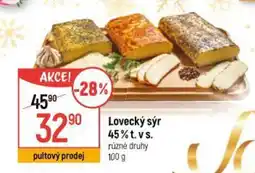 Globus Lovecký sýr 45% t. v s. nabídka