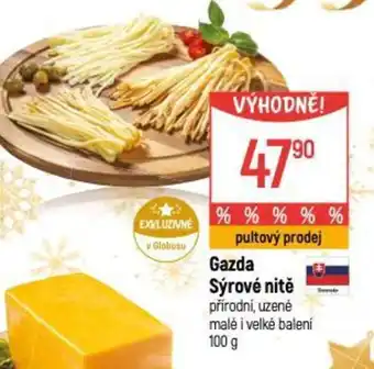 Gazda Sýrové nitě přírodní, uzené malé i velké balení