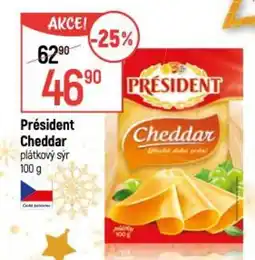 Globus Président Cheddar plátkový sýr nabídka