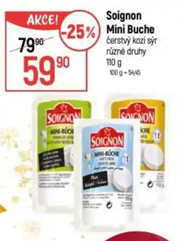Globus Soignon Mini Buche čerstvý kozí sýr nabídka