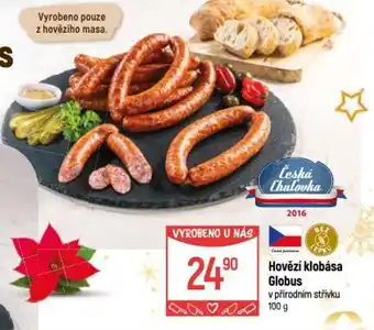 Hovězí klobása Globus