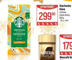 Globus Starbucks Káva zrnková nabídka