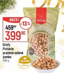 Globus Grizly Pistácie pražené solené Jumbo nabídka