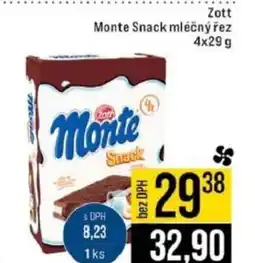 Jip Zott Monte Snack mléčný řez nabídka