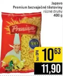 Jip Japavo Premium bezvaječné těstoviny nabídka