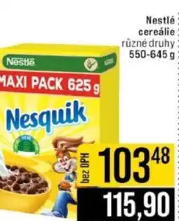 Jip Nestlé cereálie nabídka