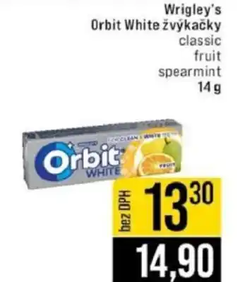 Jip Wrigley's Orbit White žvýkačky nabídka