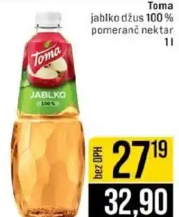 Jip Toma jablko džus 100% pomeranč nektar nabídka