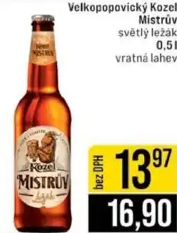 Jip Velkopopovický Kozel Mistrův světlý ležák nabídka