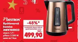 Kaufland BESTRON Rychlovarná konvice AWK1000CO nabídka