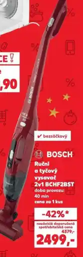 Kaufland BOSCH Ručni a tyčový vysavač 2v1 BCHF2BST nabídka