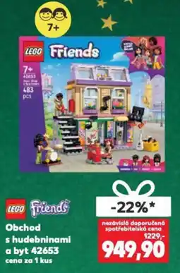 Kaufland LEGO Friends Obchod s hudebninami a byt 42653 nabídka