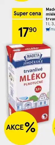 Tesco MADETA Jihočeské mléko plnotučné trvanlivé nabídka