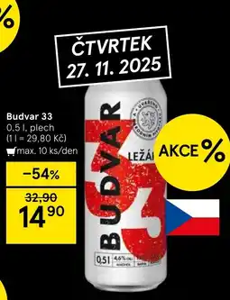 Tesco Budvar 33 nabídka