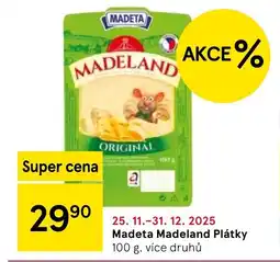 Tesco MADETA Madeland Plátky nabídka