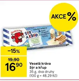 Tesco Veselá kráva Sýr a krup nabídka