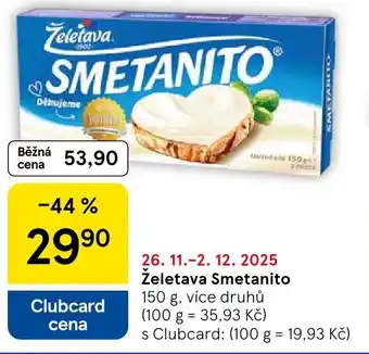 Tesco Želetava Smetanito nabídka