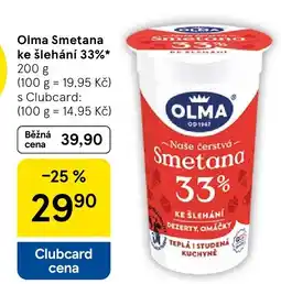 Tesco OLMA Smetana ke šlehání 33% nabídka