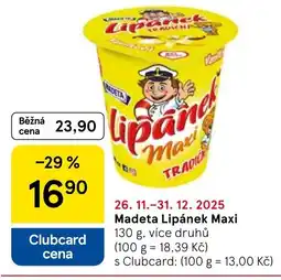 Tesco MADETA Lipánek Maxi nabídka