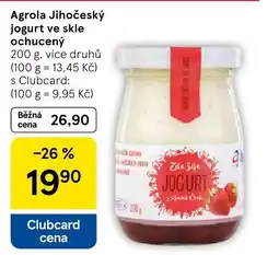 Tesco Agrola Jihočeský jogurt ve skle ochucený nabídka