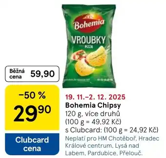 Tesco Bohemia Chipsy nabídka