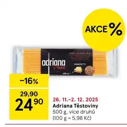 Tesco Adriana Těstoviny nabídka