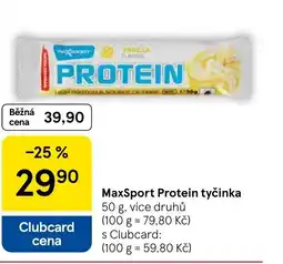 Tesco MaxSport Protein tyčinka nabídka