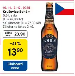 Tesco Krušovice Bohém nabídka