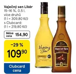 Tesco Vaječný sen Likér nabídka