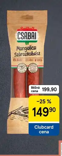 Tesco Csabai Mangalica klobása nabídka