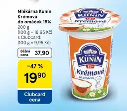Tesco Mlékárna Kunín Krémová do omáček 15% nabídka