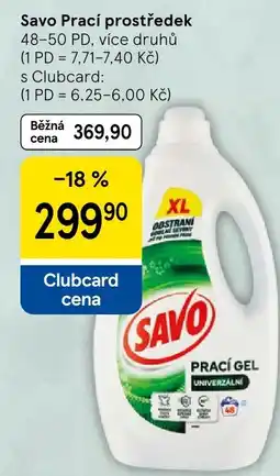 Tesco SAVO Prací prostředek nabídka