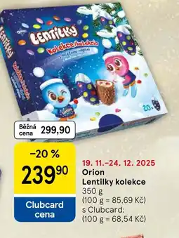 Tesco Orion Lentilky kolekce nabídka