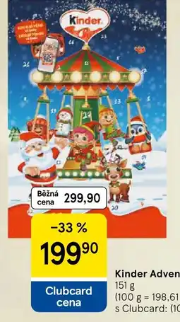 Tesco Kinder Adventní kalendář nabídka