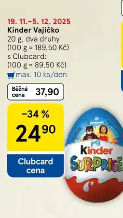 Tesco Kinder Vajíčko nabídka